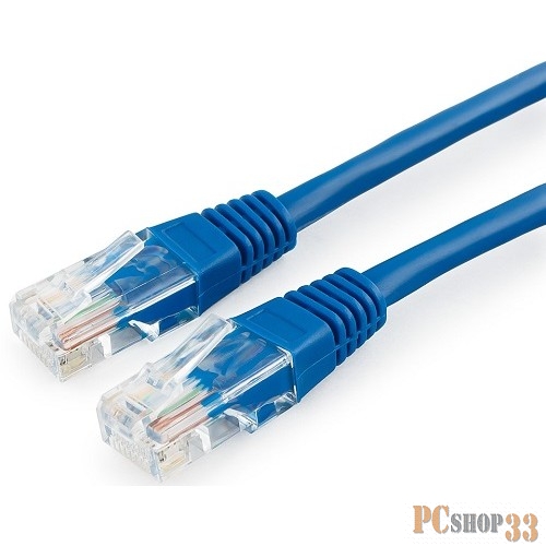 Патч-корд медный UTP Cablexpert PP10-1.5M/B кат.5e, 1.5м, литой, многожильный (синий)