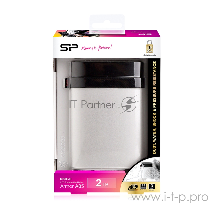 Жесткий диск Silicon Power USB 3.0 2Tb A85 SP020TBPHDA85S3S Armor 2.5 серебристый