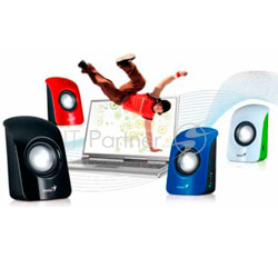 Колонки Genius SP-U115 2.0 красный 1.5Вт портативные
