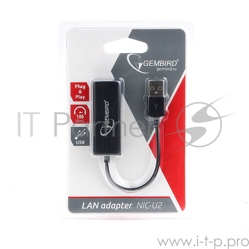 Сетевой адаптер Ethernet Gembird NIC-U2 USB 2.0 - Fast Ethernet adapter