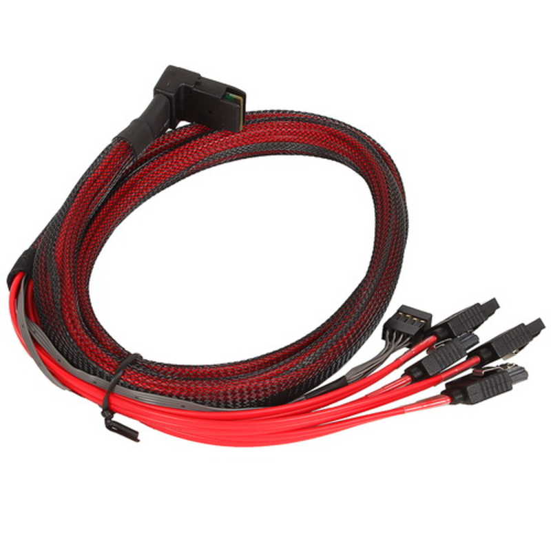 Кабель ACD-RA8087-SATASB-10M, Internal SFF8087(угловой)-to-4*SATA+SB ( mSAS RightAngle -to- 4*SATA