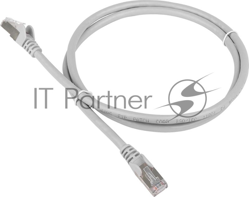Патч-корд TWT FTP кат.5e, с заливными колпачками, 1.5 м, серый