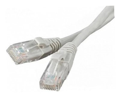 Кабель Патч-корд Lanmaster UTP LAN-45-45-15-GY вилка RJ-45-вилка RJ-45 кат.5е 15м серый ПВХ (уп.:1шт