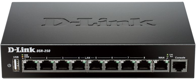 Сетевой экран D-Link DSR-250 10/100/1000BASE-TX