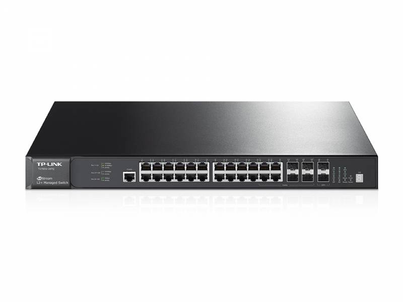 Коммутатор TP-Link T2700G-28TQ управляемый 19U 24x10/100/1000BASE-T 4x10/100/1000BASE-T/Mini GBIC (S
