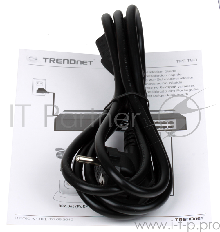 Коммутатор Trendnet TPE-T80 8-портовый PoE+ коммутатор 10/100 Мбит/с до 30Вт на PoE порт