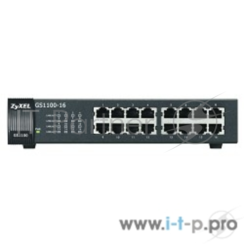 Коммутатор Zyxel GS1100-16 неуправляемый настольный/19U 16x10/100/1000BASE-T