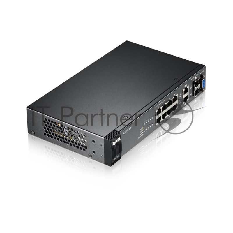 Коммутатор Zyxel GS2210-8 управляемый настольный/19U 8x10/100/1000BASE-T 2x10/100/1000BASE-T/Mini GB