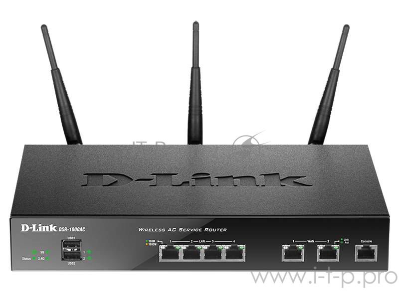 Маршрутизатор беспроводной D-Link DSR-1000AC/RU 10/100/1000BASE-TX