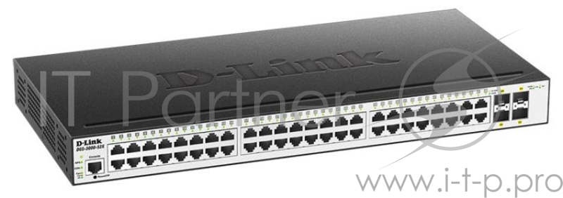 Коммутатор D-LINK DGS-3000-52X/B1A Управляемый коммутатор 2 уровня с 48 портами 10/100/1000Base-T и
