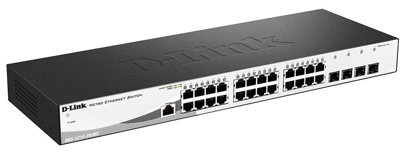 Коммутатор D-Link DGS-1210-28/ME/A1A управляемый 19U 24x10/100/1000BASE-T 24x10/100/1000BASE-T/Mini
