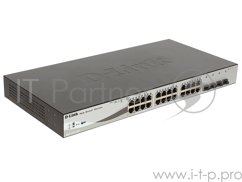 Коммутатор D-Link DGS-1210-28P/C1A Настраиваемый коммутатор WebSmart с 24 портами 10/100/1000Base-T