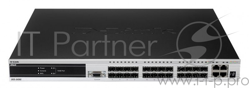 Коммутатор D-Link DGS-3420-26SC управляемый 19U 4x10/100/1000BASE-T/Mini GBIC (SFP)