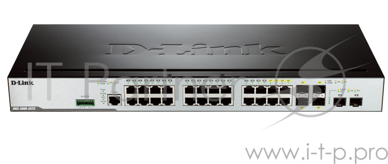 Коммутатор D-Link Switch DGS-3000-26TC/A1A Управляемый коммутатор уровня 2 с 20 портами 10/100/1000