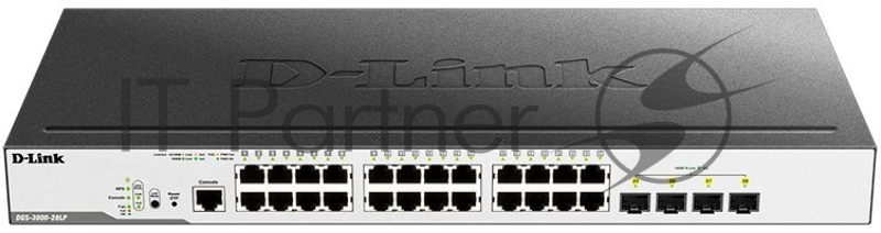 Коммутатор D-Link Switch DGS-3000-28LP/B1A Управляемый коммутатор 2 уровня с 24 портами 10/100/1000B