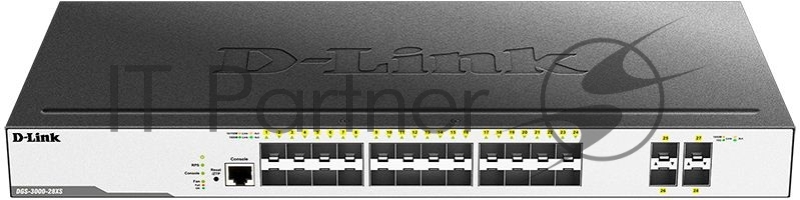 Коммутатор D-Link Switch DGS-3000-28XS/B1A Управляемый коммутатор 2 уровня с 24 портами 1000Base-X S