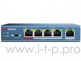 Коммутатор Hikvision DS-3E0105P-E 5xRJ45 4xPOE