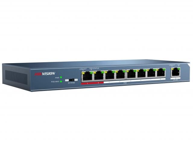 Коммутатор Hikvision DS-3E0109P-E 8xRJ45 7xPOE
