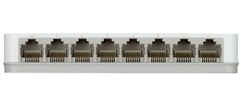 Коммутатор D-Link DGS-1008A/C1В неуправляемый настольный 8x10/100/1000BASE-T