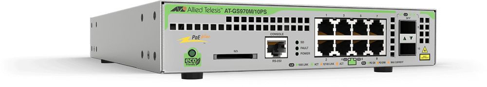 Коммутатор Allied Telesis AT-GS970M/10PS-50 8G 2SFP 8PoE 4PoE+ 124W