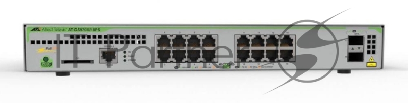 Коммутатор Allied Telesis AT-GS970M/18PS-50 16G 2SFP 16PoE 8PoE+ 247W