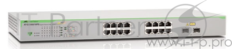 Коммутатор Allied Telesis AT-GS950/16PS-50 настраиваемый 19U 16x10/100/1000BASE-T 2x10/100/1000BASE-