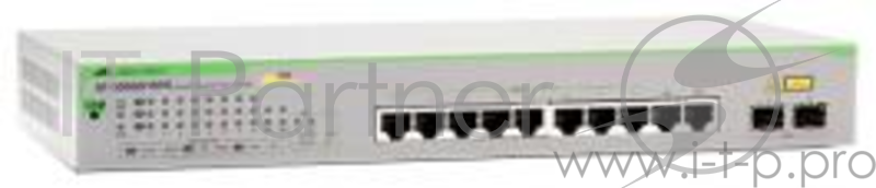 Коммутатор Allied Telesis AT-GS950/10PS-50 настраиваемый настольный/19U 8x10/100BASE-TX 2x10/100/100