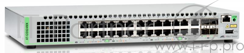 Коммутатор Allied Telesis AT-GS924MX-50 управляемый 19U 24x10/100/1000BASE-T 2x10/100/1000BASE-T/GBI
