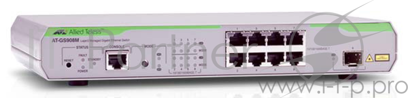 Коммутатор Allied Telesis AT-GS908M-50 управляемый настольный 8x10/100/1000BASE-T