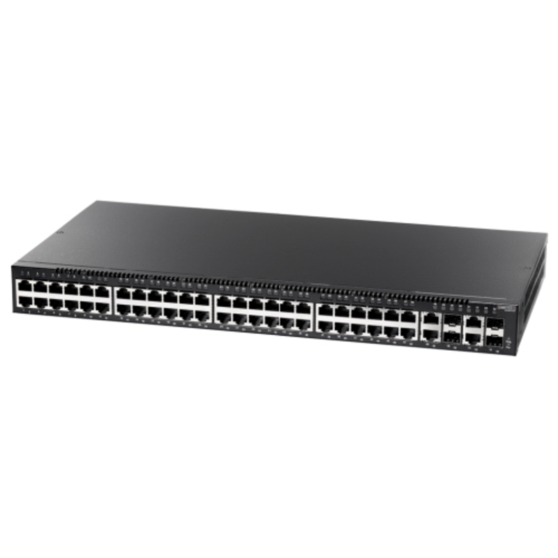 Коммутатор 24-Port 10/100BASE-TX + 4 Combo G (RJ-45/SFP), 1 RS-232 console port management, Fanless