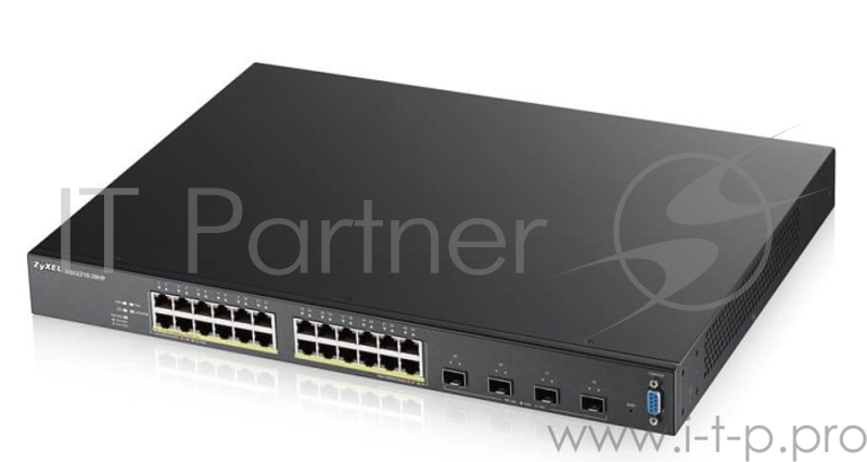 Zyxel XGS2210-28HP 24 port Gigabit L2 managed PoE+ switch, 375 Watt, 4x 10G