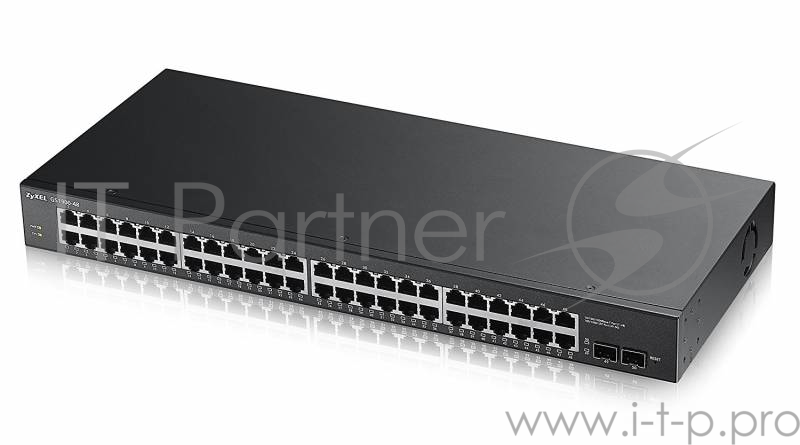 ZyXEL GS1900-48 Интеллектуальный коммутатор Gigabit Ethernet с 48 разъемами RJ-45 и 2 SFP-слотами