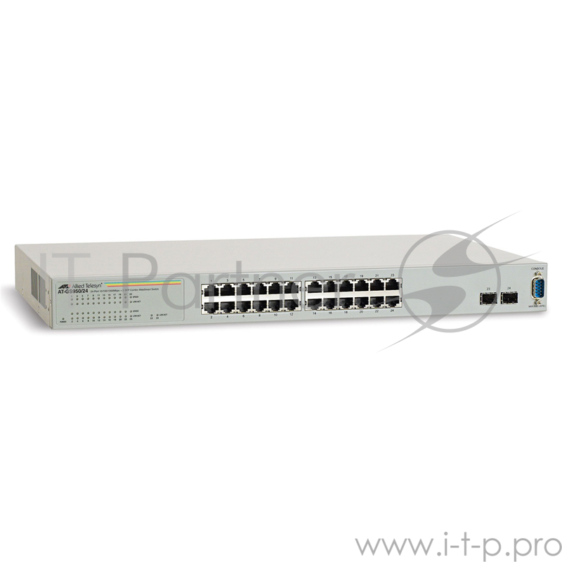 Allied Telesis 20x10/100/1000T + 4x10/100/1000T or SFP WebSmart switch (VLAN group, Port Trunking, P