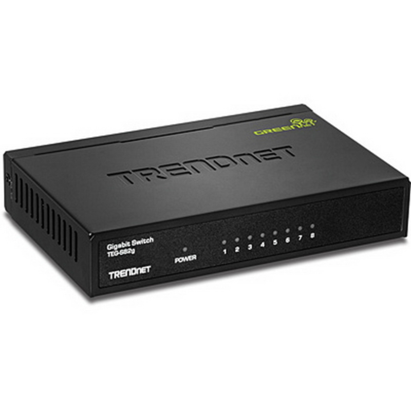 8-Port Gigabit GREENnet Switch /w metal case TEG-S82g