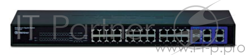 24-Port 10/100Mbps Web Smart Switch w/ 4 Gigabit Ports and 2 Mini-GBIC Slots TEG-424WS