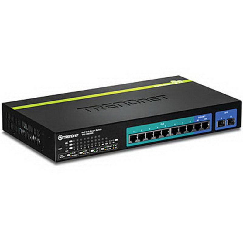 10-port Gigabit Websmart PoE+ Switch /w 2 Mini-GBIC slots (8 PoE, 2 SFP) TPE-1020WS