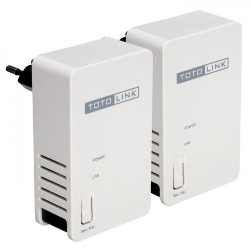 Маршрутизатор PL200KIT TOTOLINK 200Mpbs Power Line Adapter with detachable plug 1*FE port,1*RST/WPS