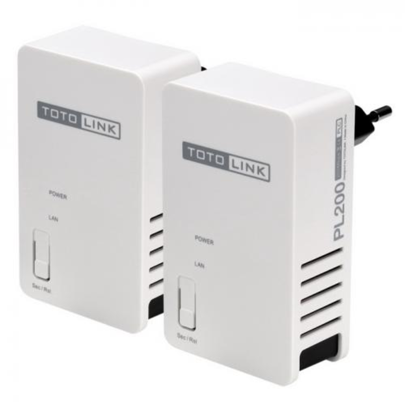 Маршрутизатор PL200KIT TOTOLINK 200Mpbs Power Line Adapter with detachable plug 1*FE port,1*RST/WPS