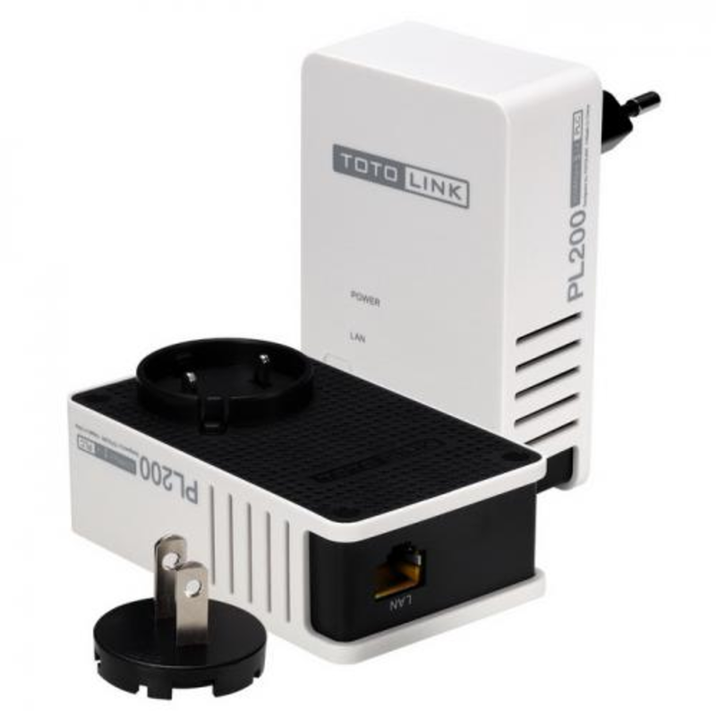 Маршрутизатор PL200KIT TOTOLINK 200Mpbs Power Line Adapter with detachable plug 1*FE port,1*RST/WPS