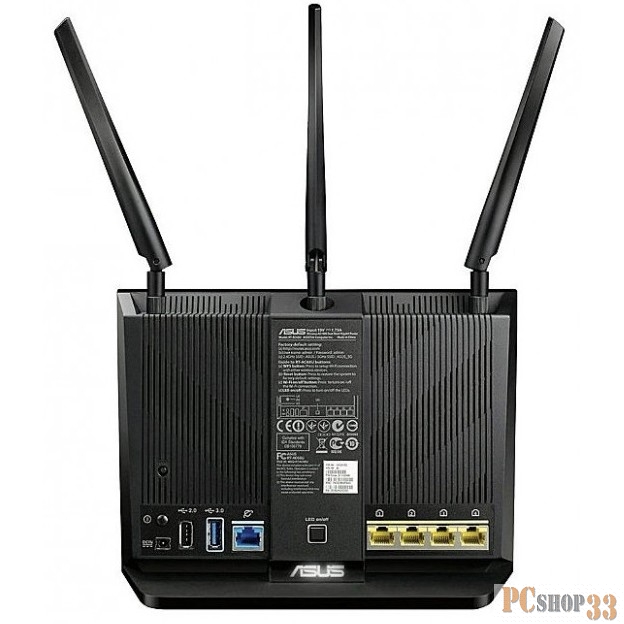 Маршрутизатор ASUS 4G-AC68U Двухдиапазонный маршрутизатор AC1900, Gigabit LANx4, USB 2.0 x 1, USB 3