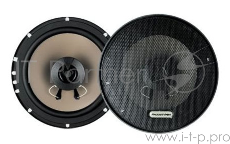 Колонки автомобильные Phantom TS-1622 150Вт 90дБ 4Ом 16см (6.5дюйм) (ком.:2кол.) коаксиальные двухпо