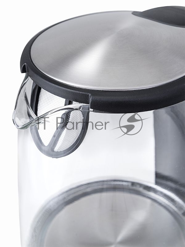 Чайник электрический Kitfort КТ-619 серебристый/черный