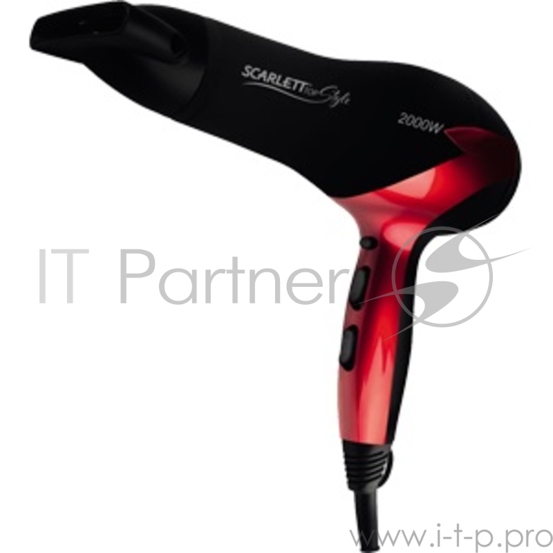 Фен Scarlett SC-HD70I47 черный/красный