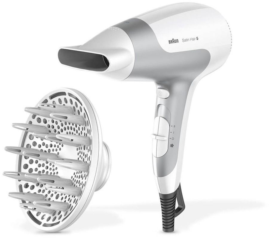 Фен Braun HD 585 белый/серебристый