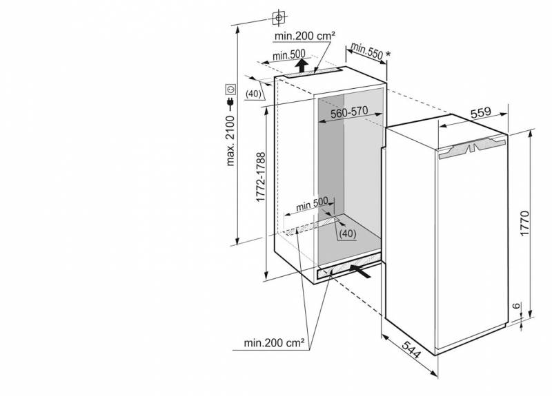 Холодильник встраиваемый Liebherr IK 3524 белый