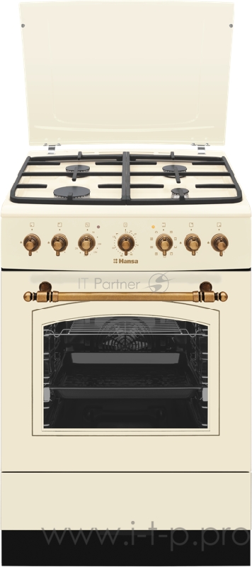Плита Комбинированная Hansa FCMY68109 слоновая кость