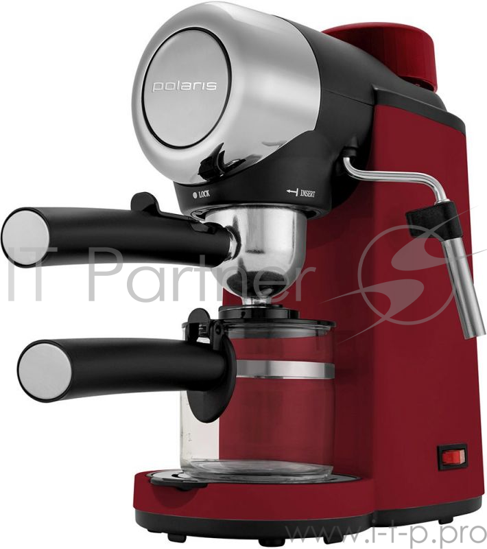 Кофеварка эспрессо Polaris PCM 4007A 800Вт красный