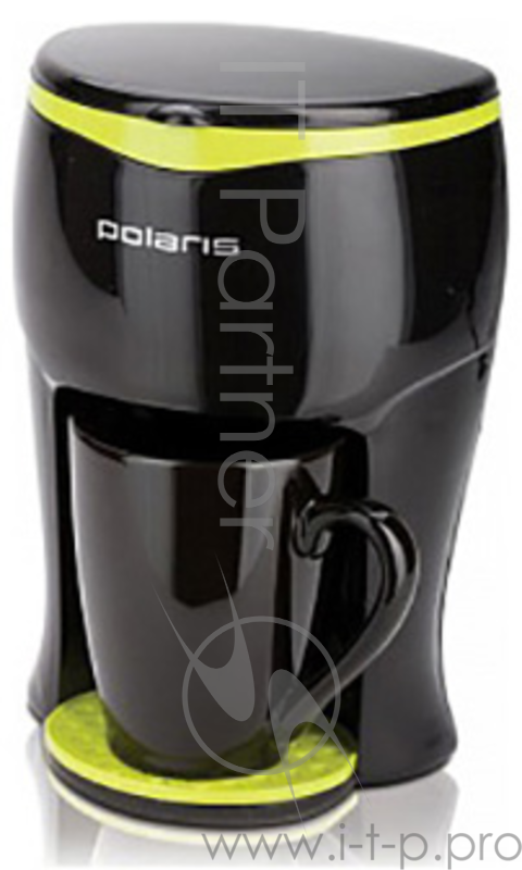 Кофеварка капельная Polaris PCM0109 350Вт черный/салатовый
