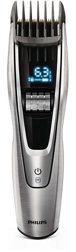 Машинка для стрижки Philips HC9490/15 черный/серебристый (насадок в компл:3шт)