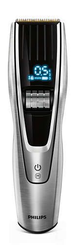 Машинка для стрижки Philips HC9490/15 черный/серебристый (насадок в компл:3шт)